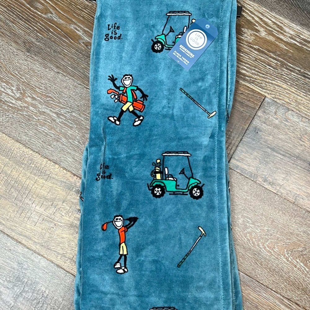 Life is Good - ‘Golf’ throw. 50” x 70”. NWT. Last one! Firm!